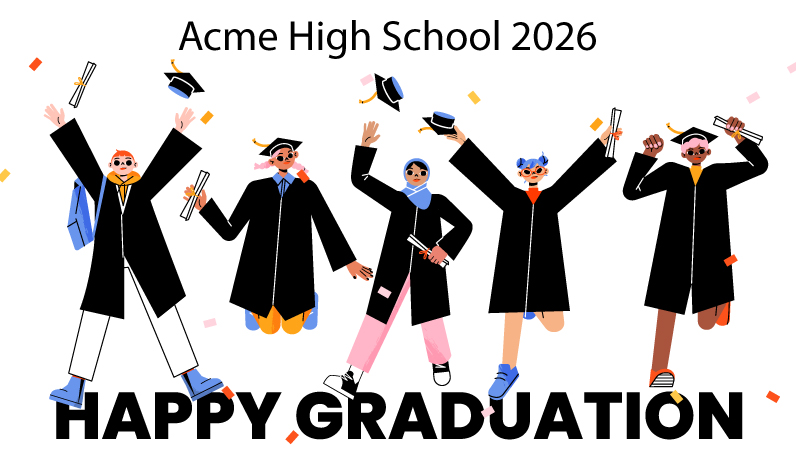 Graduation banner category image.
