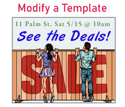 Yard sign design template preview.