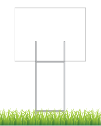 H-stake frame for yard signs.