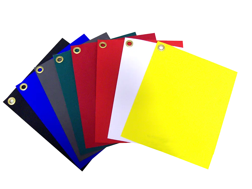 Awning material color palette for custom commercial awnings.