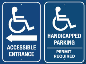 Reserved parking sign for restaurant lot.