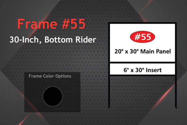 Frame for a 20x30 inch realtor sign panel.