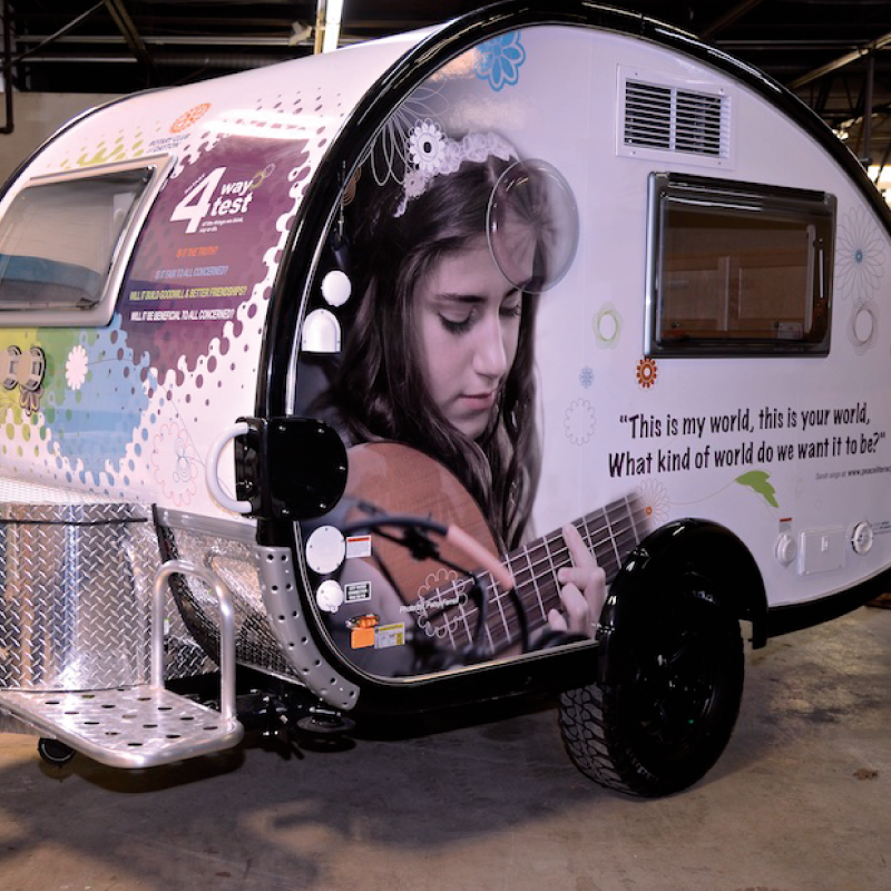 Custom graphics for non-standard vehicles including trailers and promotional rigs